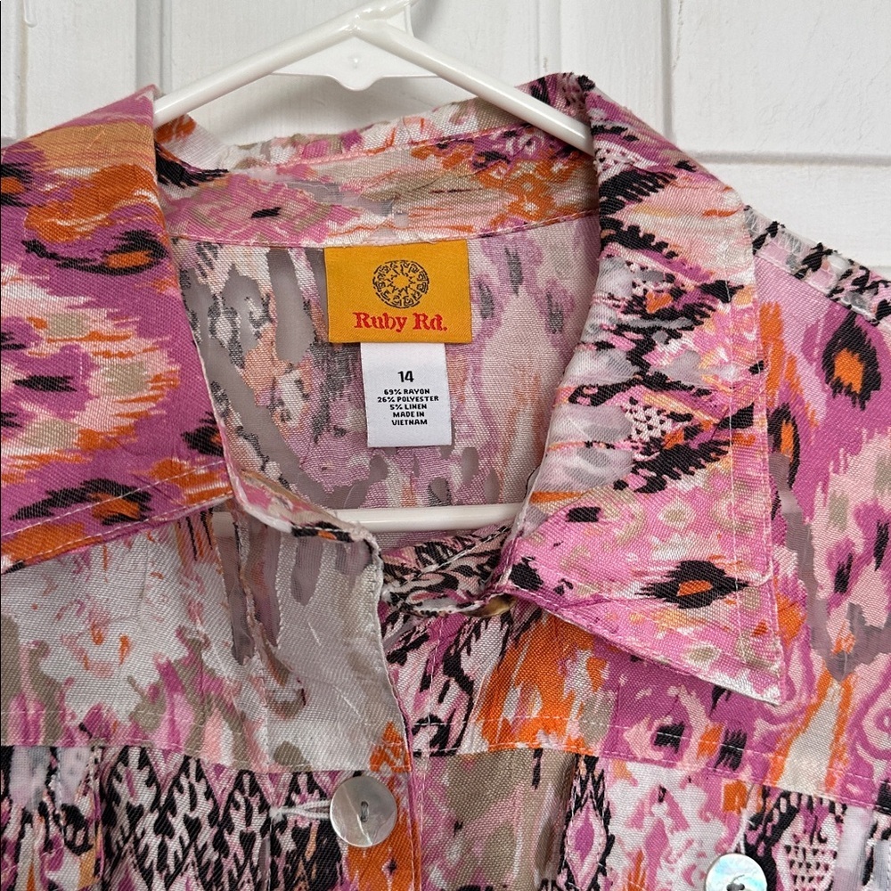Ruby Rd women’s button down top size 14 - Picture 3 of 3